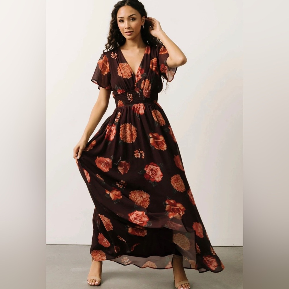 NWT Baltic Born Birdie Maxi XS Eggplant Floral